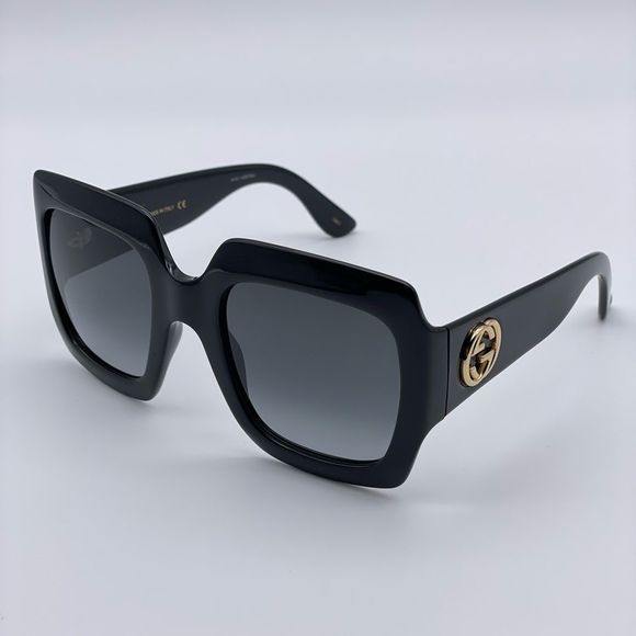 BRAND NEW GUCCI GG0053SN 001 Black/Grey Women Sunglasses main image 7